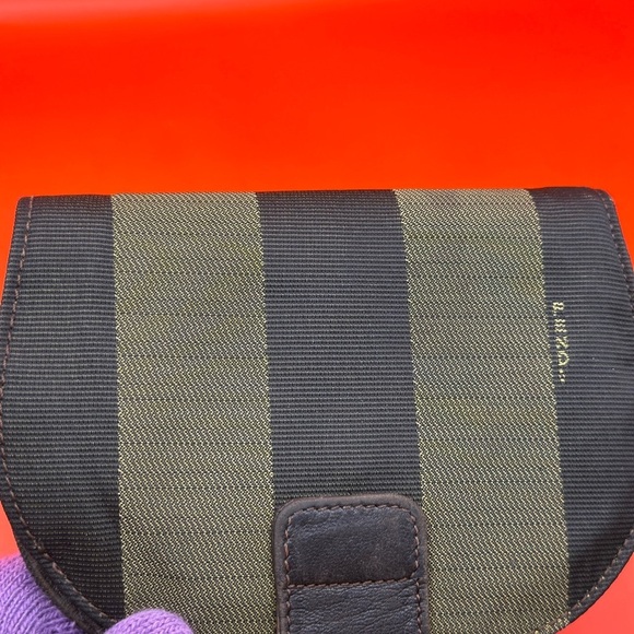 ❌SOLD ❌Do not buy. FENDI Black and Olive compact Wallet. VGUC❗️ - Picture 9 of 13